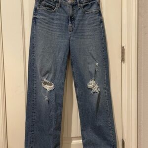Old Navy Blue Distressed Boyfriend Jeans